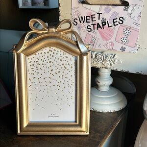 🎀Elegant Gold Bow Photo Frame Coquette ✨🎀 Chic